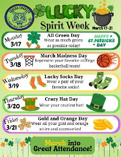 Lucky Spirit Week Flyer